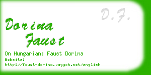 dorina faust business card